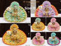 laddu gopal ji special for janmastmi dress , pagdi  and mala set combo size 0